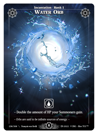 Rise TCG | Alpha édition standard | 236 / 308 | water orb legendary