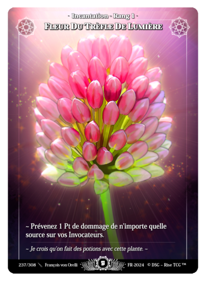 Rise TCG | Beta édition standard | 237 / 308 | light clover flower legendary | 🇫🇷