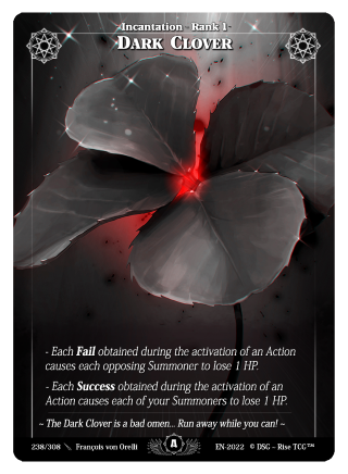 Rise TCG | Alpha édition standard | 238 / 308 | dark clover rare