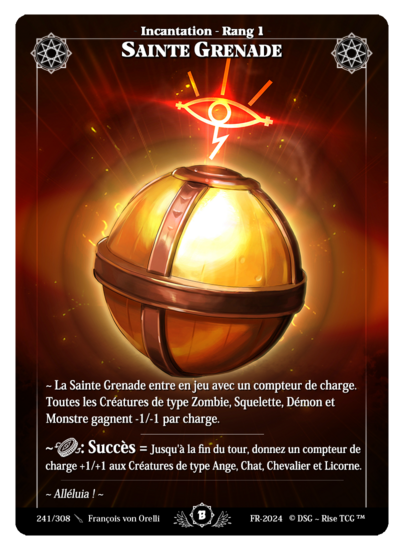 Rise TCG | Beta édition standard | 241 / 308 | holy grenade uncommon | 🇫🇷