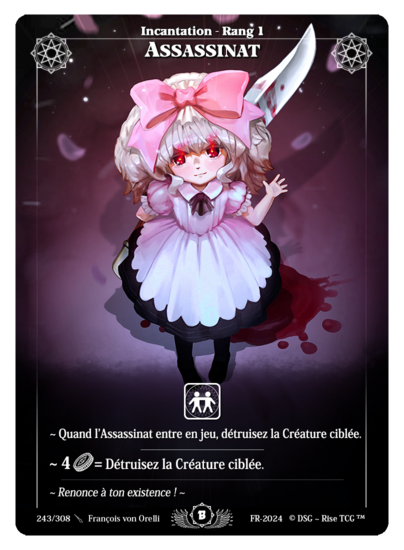 Rise TCG | Beta édition standard | 243 / 308 | assassination rare | 🇫🇷