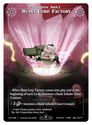Rise TCG | Alpha édition standard | 245 / 308 | blast corp factor rare