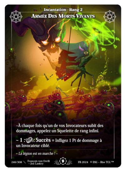 Rise TCG | Beta édition standard | 246 / 308 | undead army uncommon | 🇫🇷