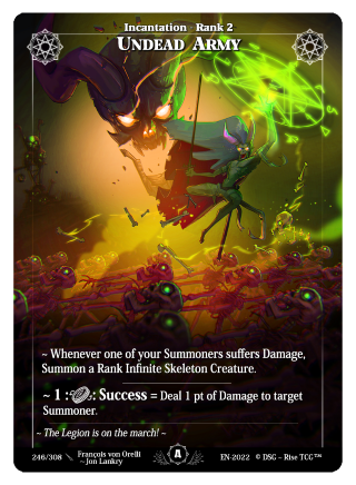 Rise TCG | Alpha édition standard | 246 / 308 | undead army uncommon