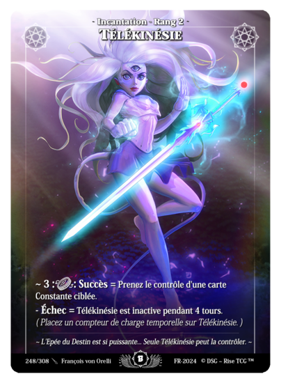 Rise TCG | Beta édition standard | 248 / 308 | telekinesis rare | 🇫🇷