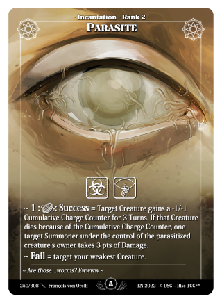 Rise TCG | Alpha édition standard | 250 / 308 | parasite uncommon