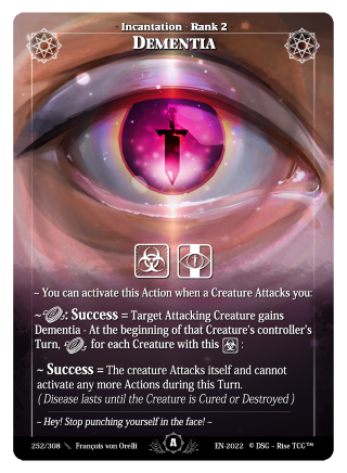 Rise TCG | Alpha édition standard | 252 / 308 | dementia uncommon