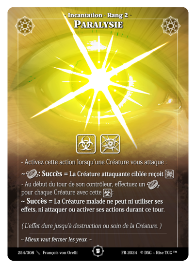 Rise TCG | Beta édition standard | 254 / 308 | paralysis common | 🇫🇷