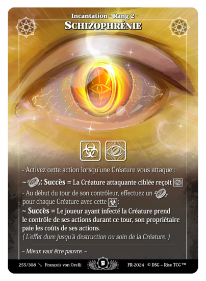 Rise TCG | Beta édition standard | 255 / 308 | schizophrenia rare | 🇫🇷