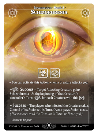 Rise TCG | Alpha édition standard | 255 / 308 | schizophrenia rare