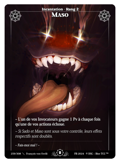 Rise TCG | Beta édition standard | 259 / 308 | maso uncommon | 🇫🇷