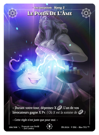 Rise TCG | Beta édition standard | 266 / 308 | weight of soul common | 🇫🇷