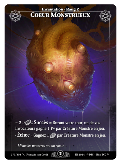 Rise TCG | Beta édition standard | 275 / 308 | monster heart rare | 🇫🇷