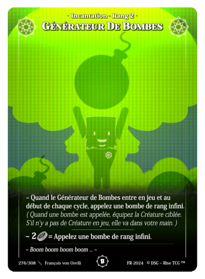 Rise TCG | Beta édition standard | 276 / 308 | bomb generator common | 🇫🇷