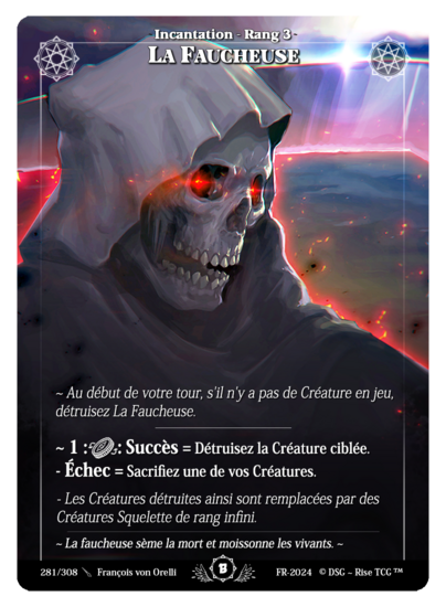 Rise TCG | Beta édition standard | 281 / 308 | the reaper uncommon | 🇫🇷