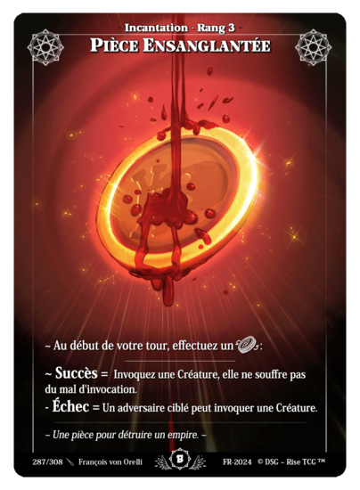 Rise TCG | Beta édition standard | 287 / 308 | bloody coin uncommon | 🇫🇷