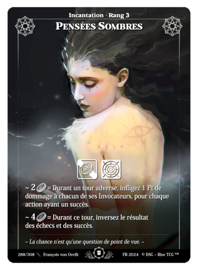 Rise TCG | Beta édition standard | 288 / 308 | dark thoughts uncommon | 🇫🇷