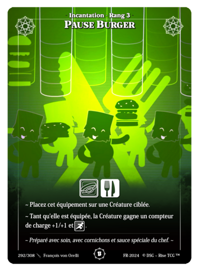 Rise TCG | Beta édition standard | 292 / 308 | burger time common | 🇫🇷