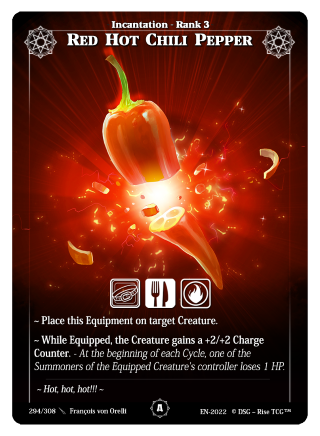 Rise TCG | Alpha édition standard | 294 / 308 | red hot chili pepper common