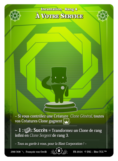 Rise TCG | Beta édition standard | 298 / 308 | at your service uncommon | 🇫🇷