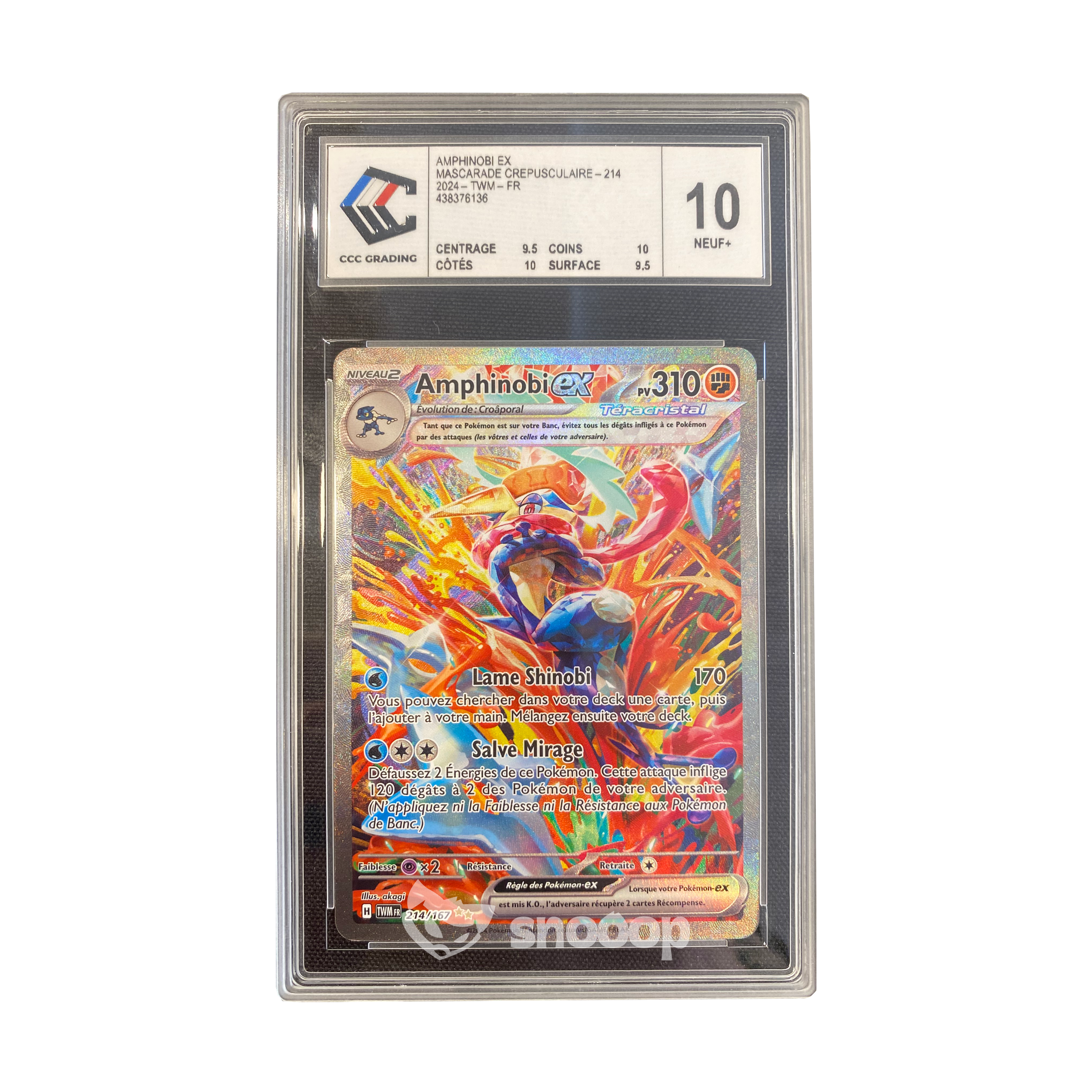 Carte Gradée | Pokémon | CCC | Amphinobi EX TWM | CCC 10 | 🇫🇷