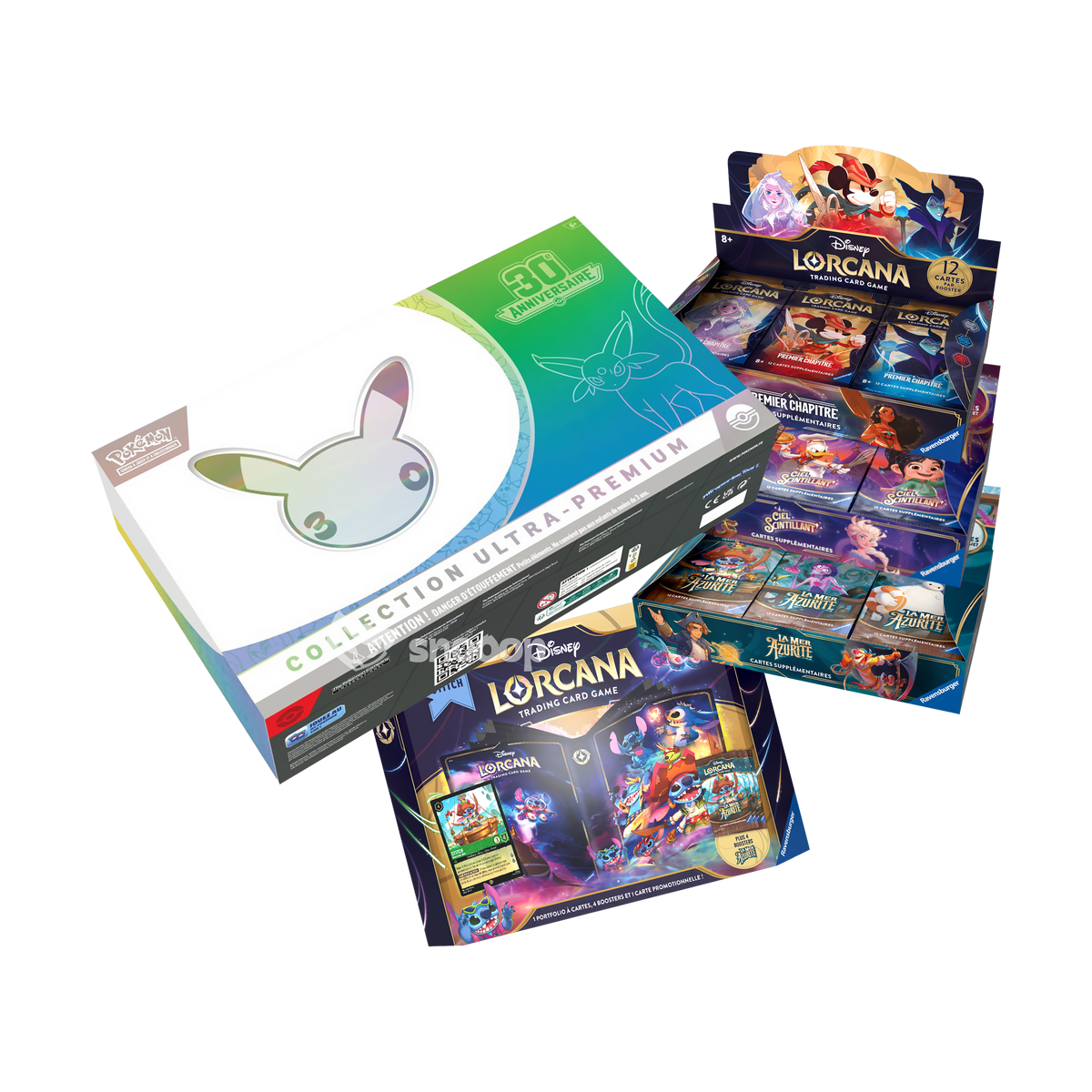 Précommande Bundle | Pokémon 30E Anniversaire Collection Ultra Premium Mentali | Lorcana Coffret Cadeau Stitch + Displays Chapitre 1, 5 & 6 | 🇫🇷