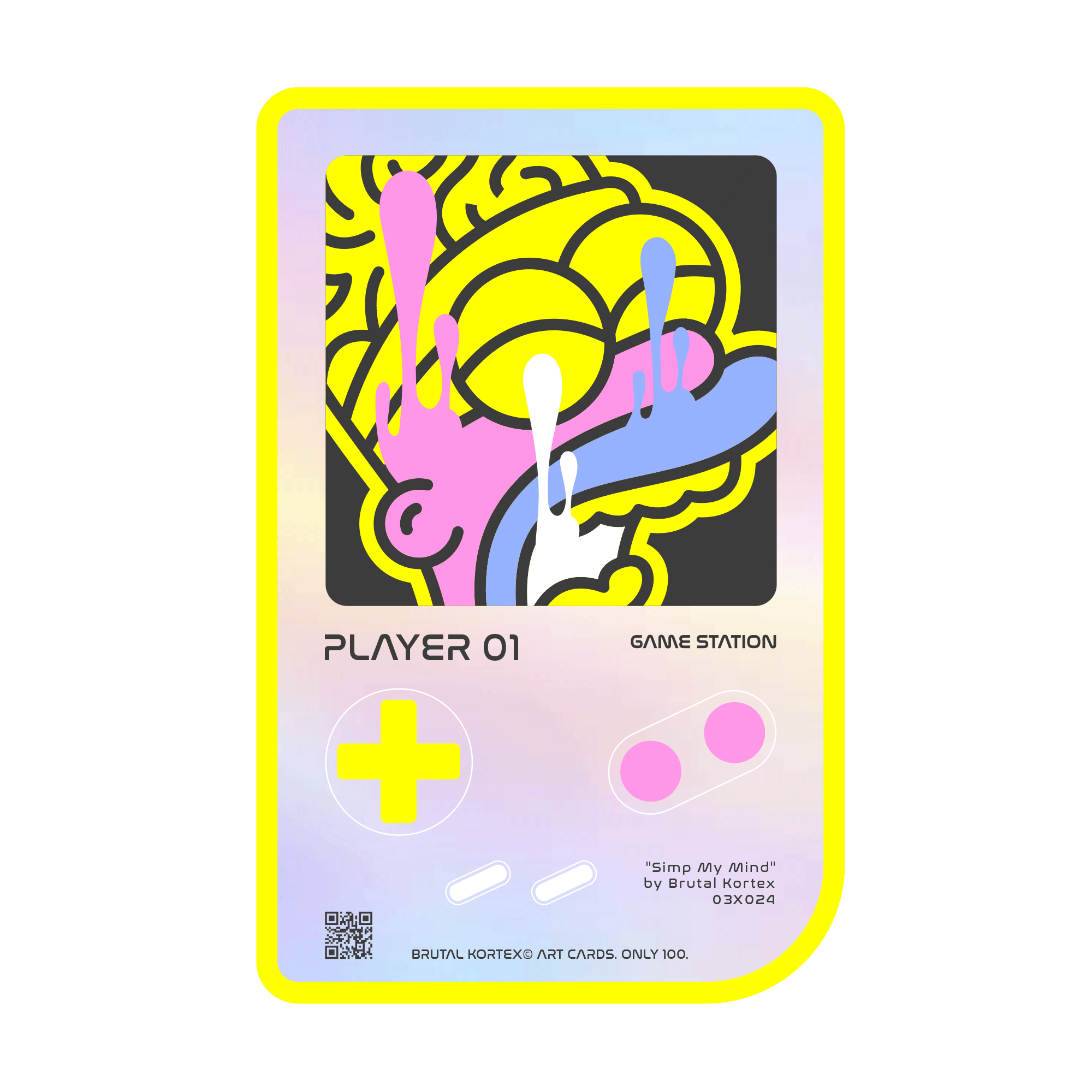 Brutal Kortex | Art Cards - Game Station | Carte solo player "Simp My Mind"