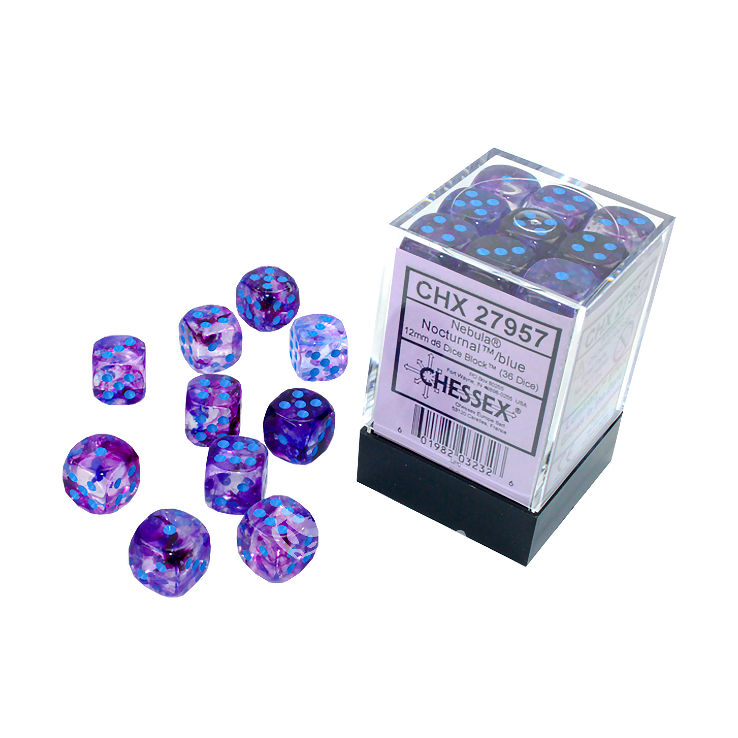 Dés 6 faces | Chessex | Chx 27957 | Nebula Nocturnal Blue | 🎲💎