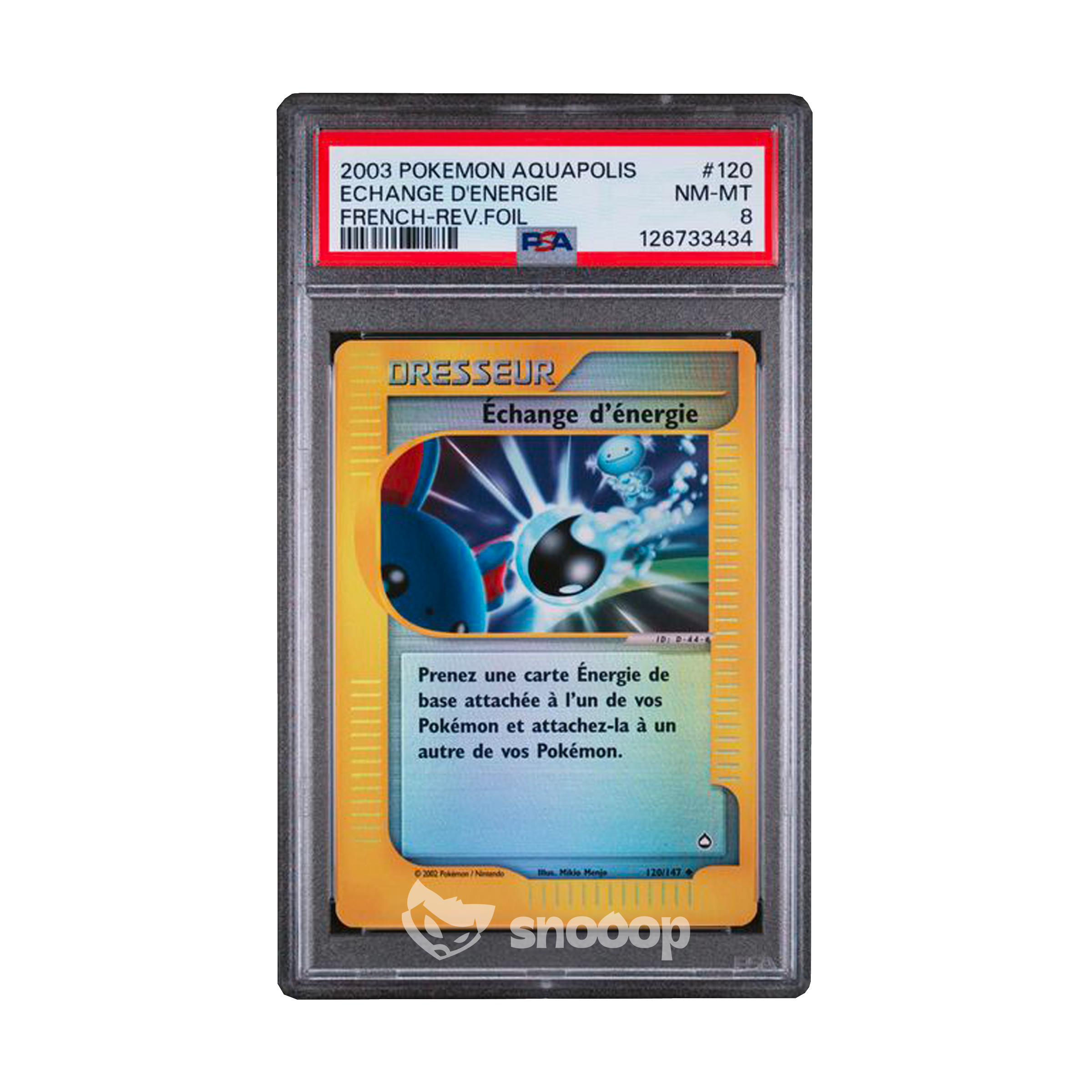 Carte Gradée | Pokémon | PSA | Echange d'Énergie Reverse Foil Aquapolis | PSA 8 | 🇫🇷