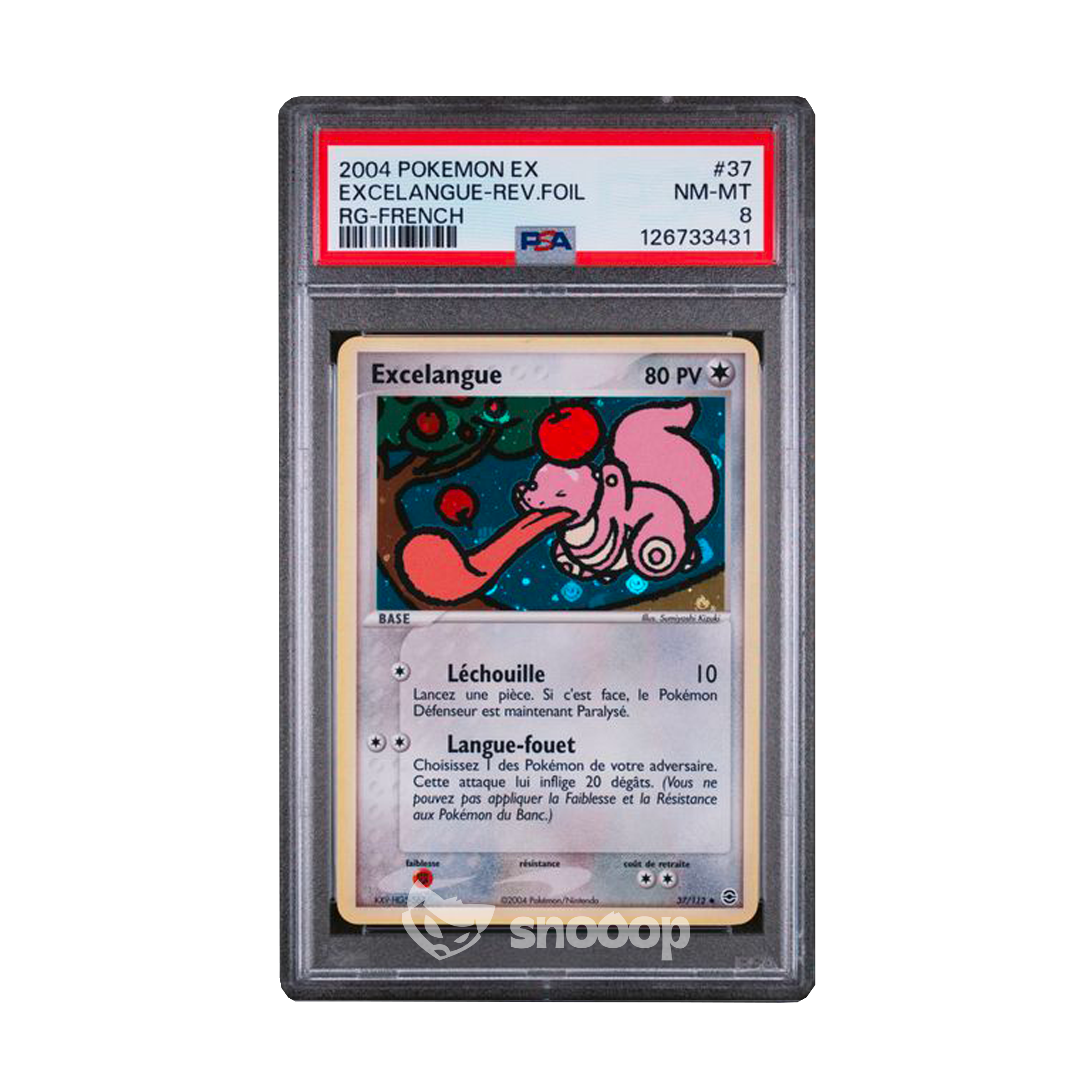 Carte Gradée | Pokémon | PSA | Excelangue Reverse Foil Rouge Feu Vert Feuille | PSA 8 | 🇫🇷