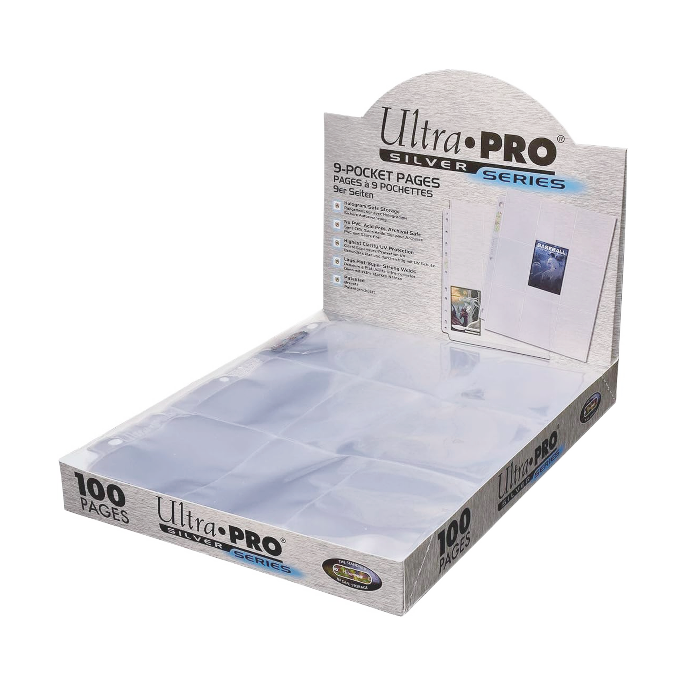 Feuilles classeur | Ultra Pro | Silver Series | 100 Feuilles | 9 cases | 🗃️