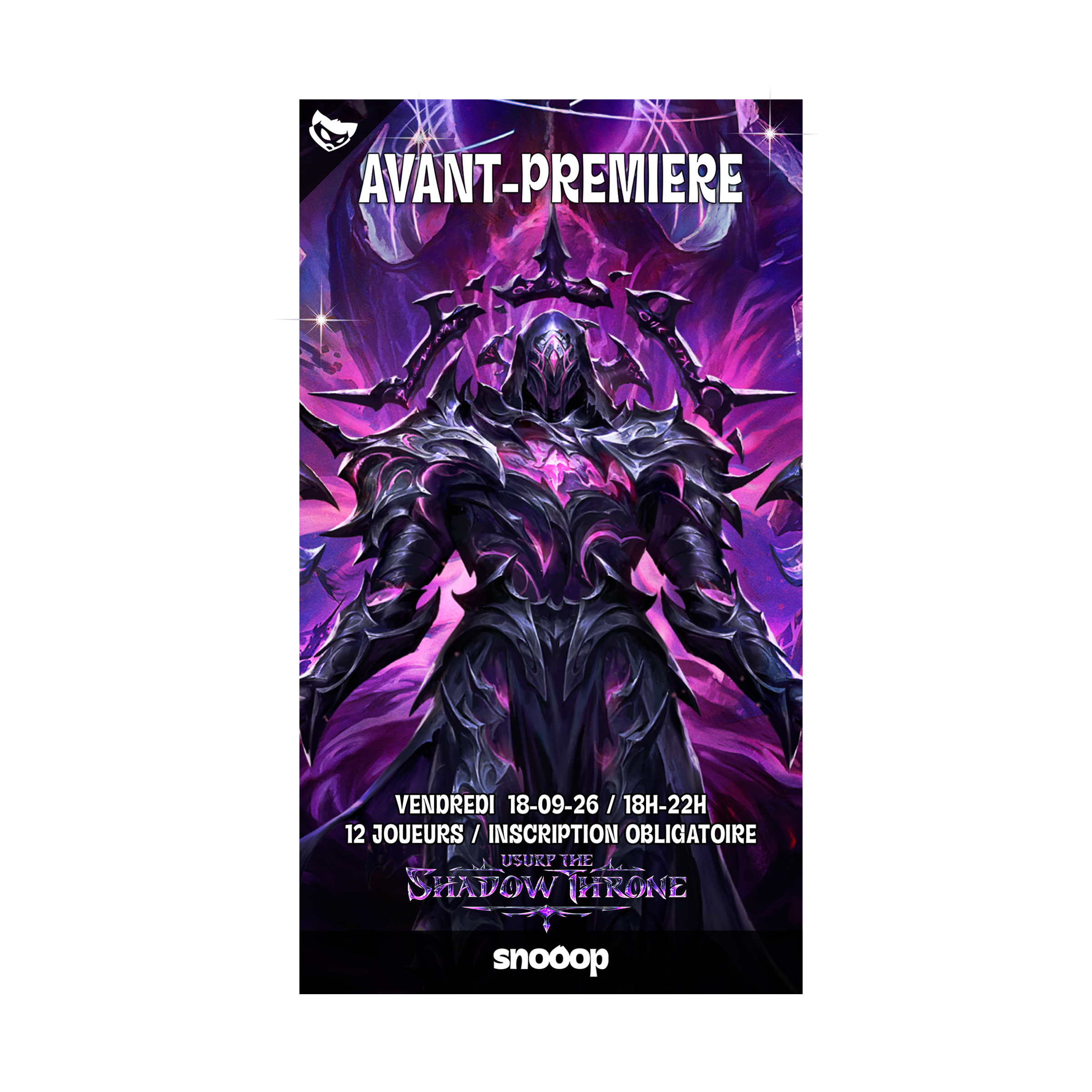 Inscription | Avant-Premiere Flesh and Blood | Usurp the Shadow Throne | Vendredi 18 Septembre 2026
