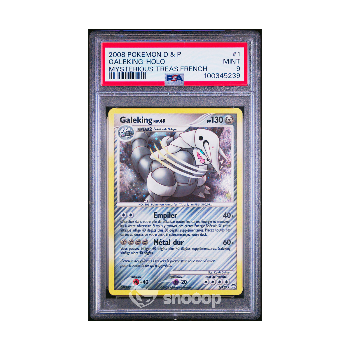 Carte Gradée | Pokémon | PSA | Galeking Holo D&P Mysterious Treasure | PSA 9 | 🇫🇷