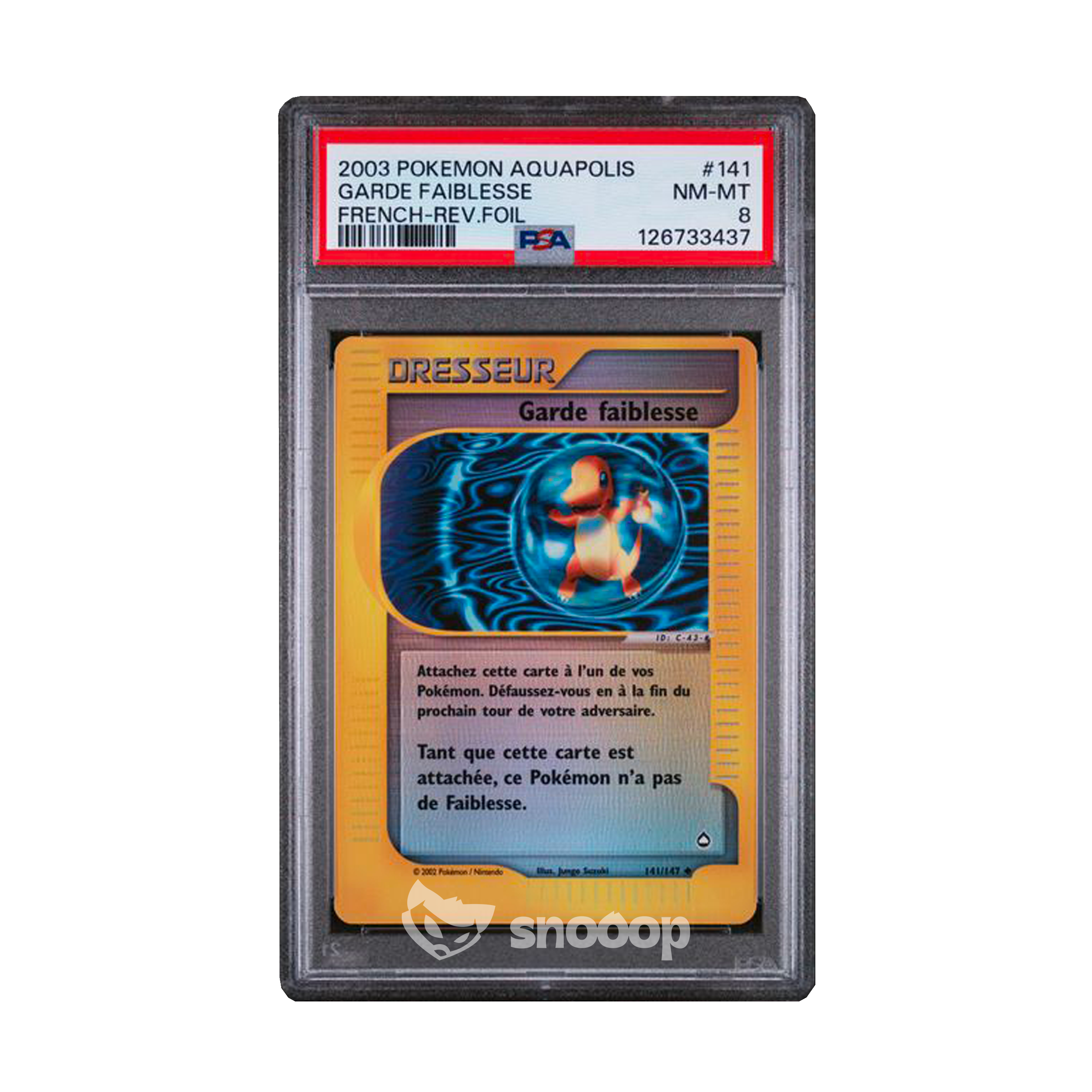Carte Gradée | Pokémon | PSA | Garde Faiblesse Reverse Foil Aquapolis | PSA 8 | 🇫🇷