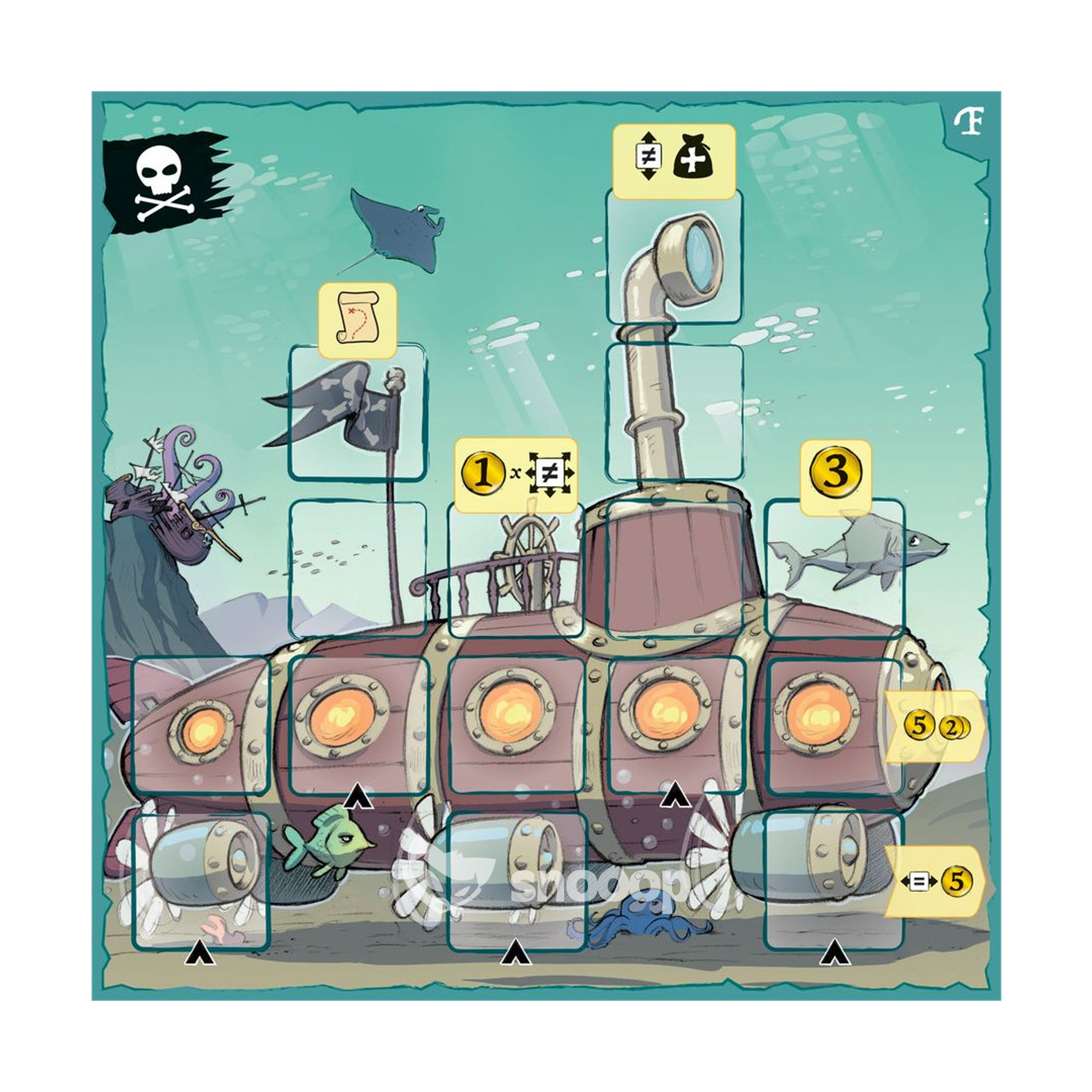 Jeux de Société | Playpunk | 2-5 Joueurs | Captain Flip Isla Bomba (Extension) | 🎲