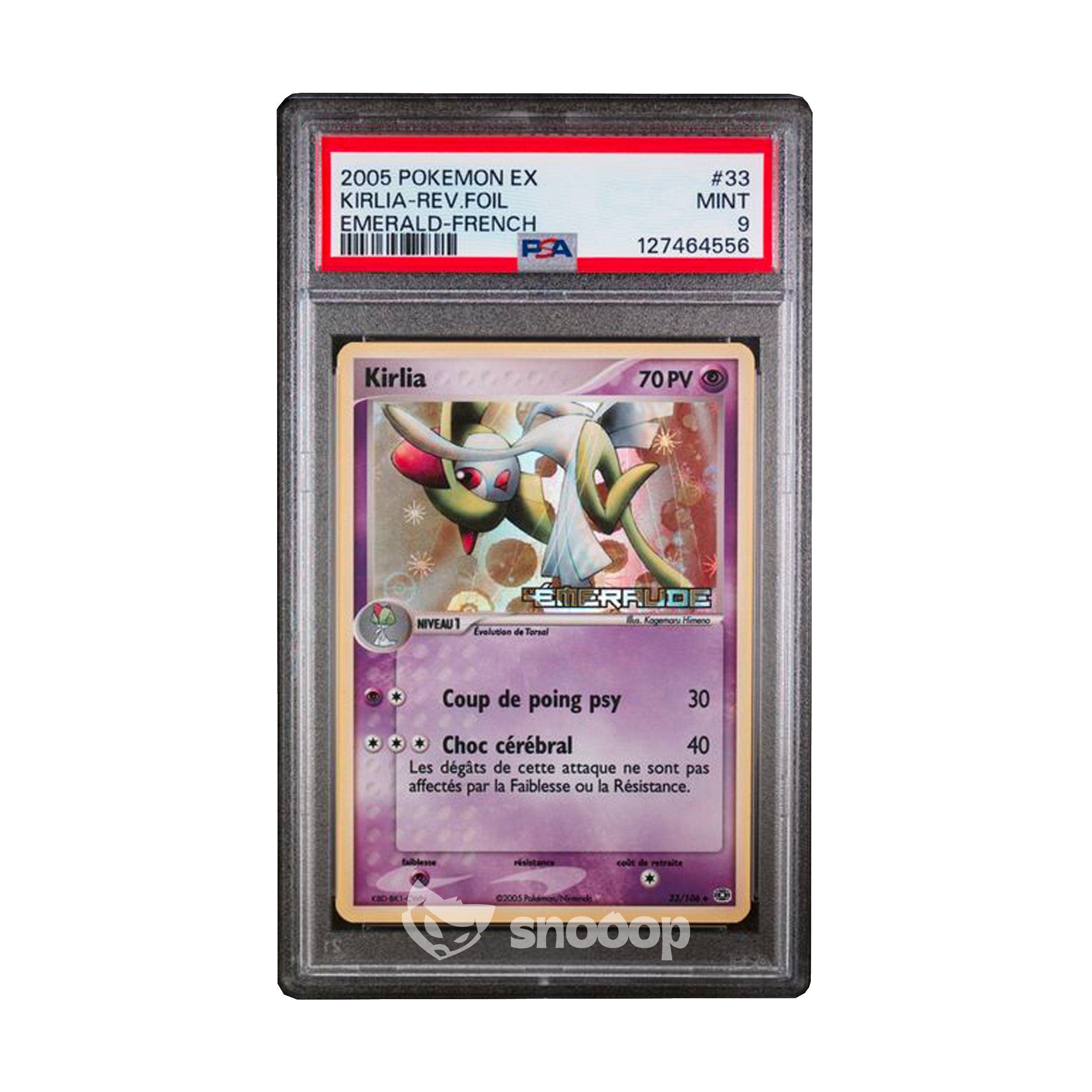 Carte Gradée | Pokémon | PSA | Kirlia Reverse Foil Ex Emerald | PSA 9 | 🇫🇷