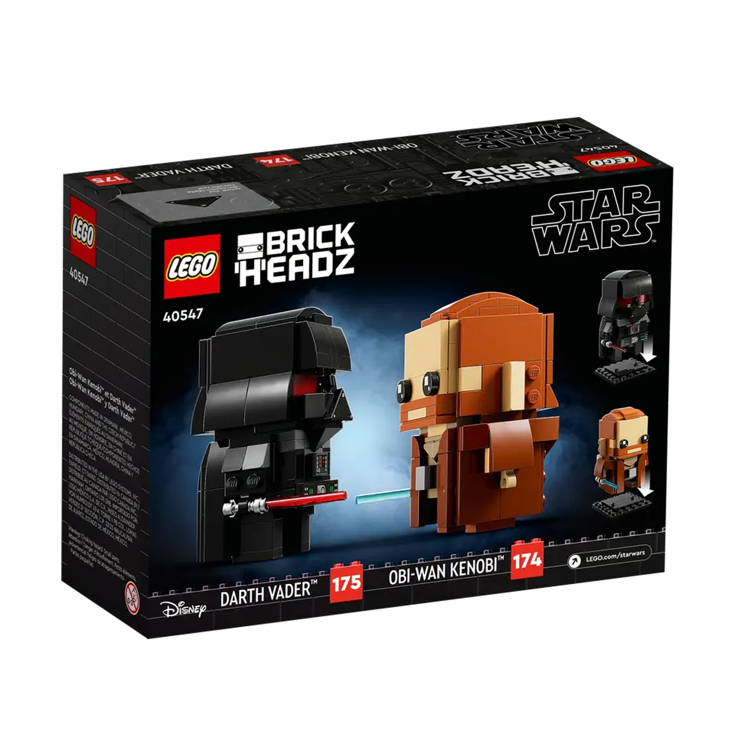 LEGO | 40547 | BrickHeadz |  Star Wars™ | Obi-Wan Kenobi et Dark Vador