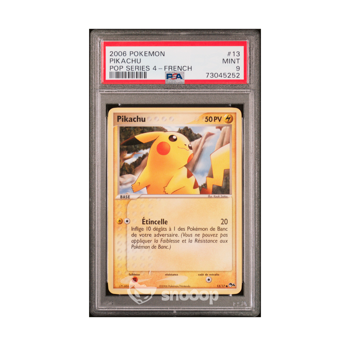 Carte Gradée | Pokémon | PSA | Pikachu Pop Série 4 | PSA 9 | 🇫🇷