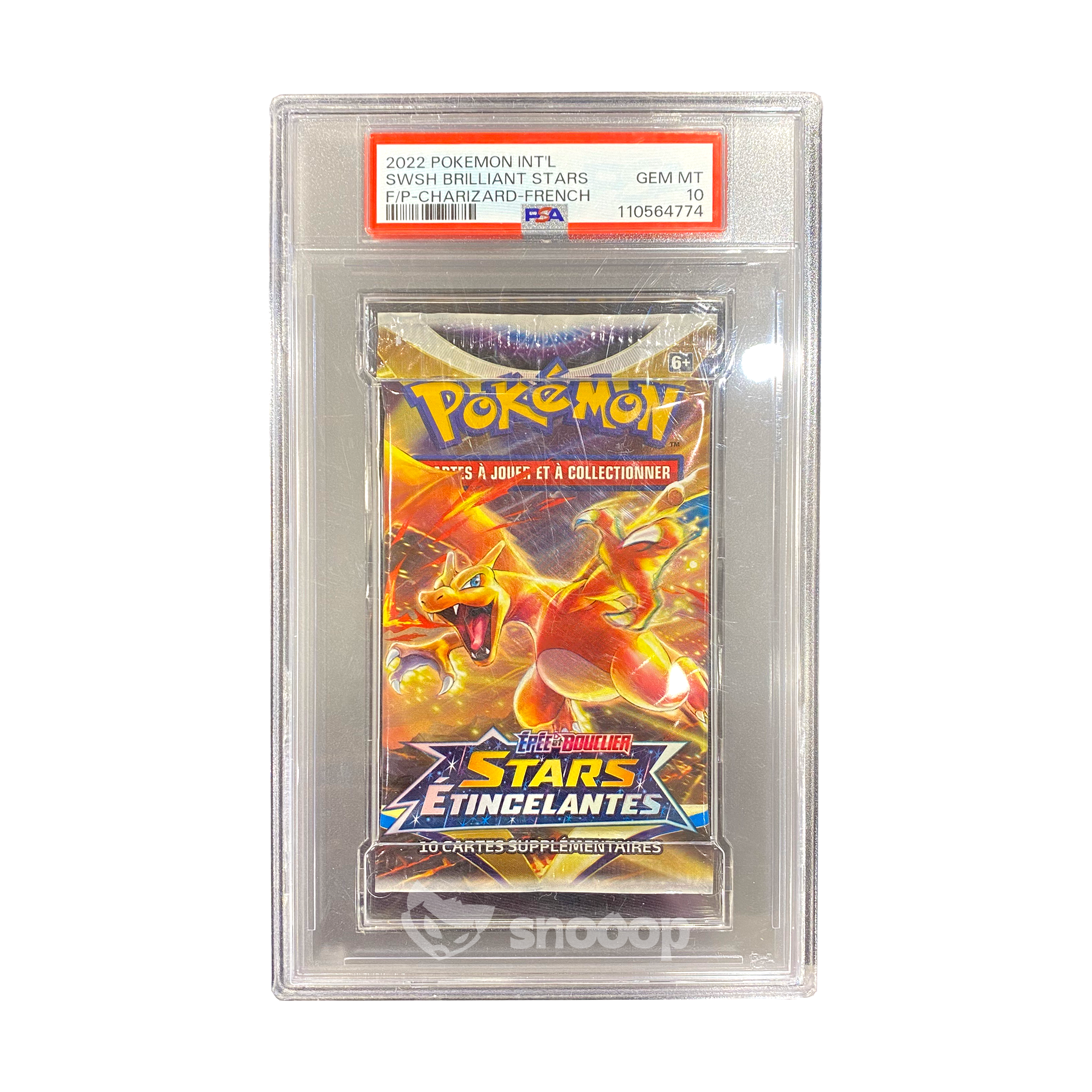 Booster Gradé | Pokémon | Épée et Bouclier | Illustration Dracaufeu | Stars Étincelantes (EB09) | PSA 10 | 🇫🇷