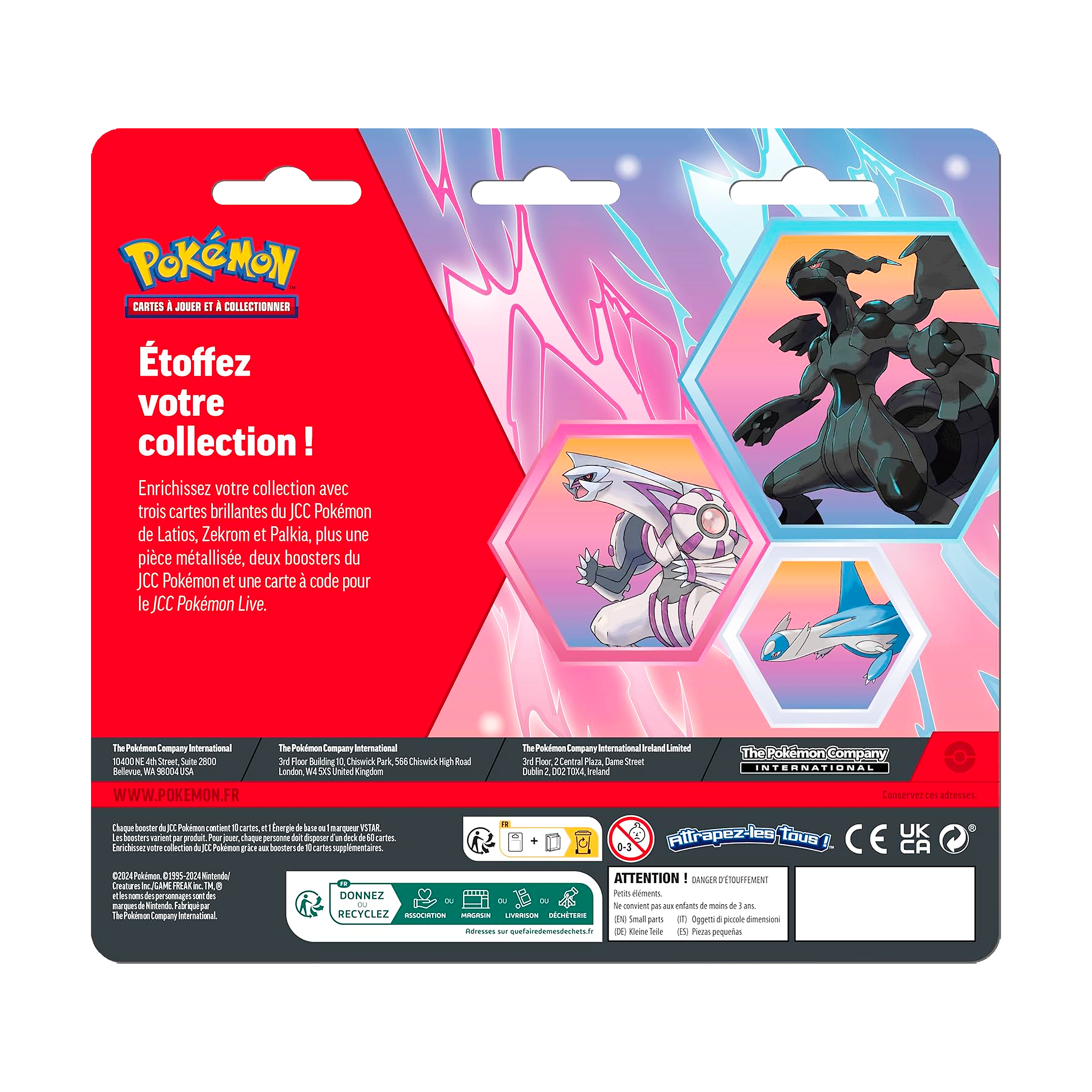 Pack 2 boosters | Pokémon | Pack 2 boosters + 3 Cartes Promos - Latios, Zekrom & Palkia | 🇫🇷