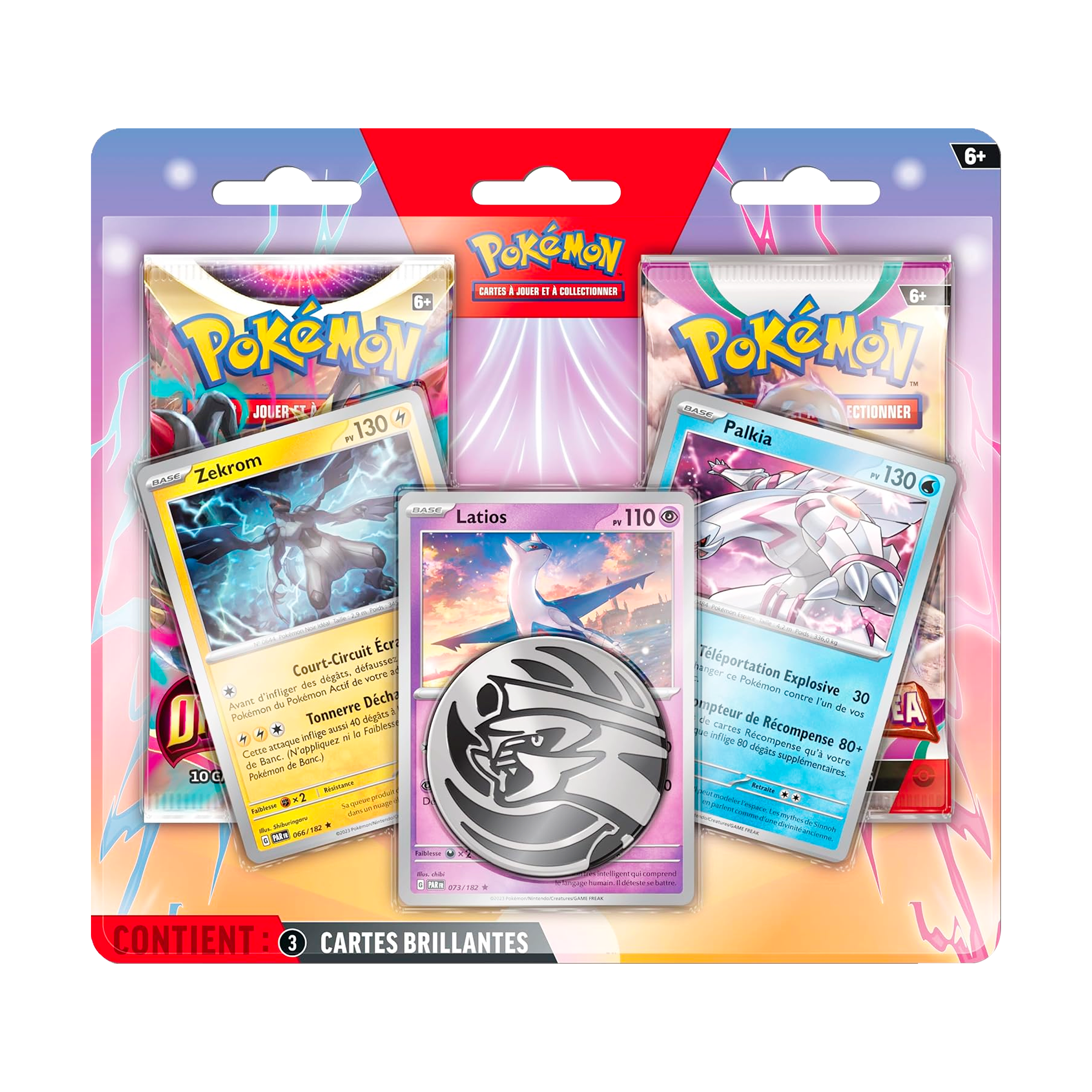 Pack 2 boosters | Pokémon | Pack 2 boosters + 3 Cartes Promos - Latios, Zekrom & Palkia | 🇫🇷