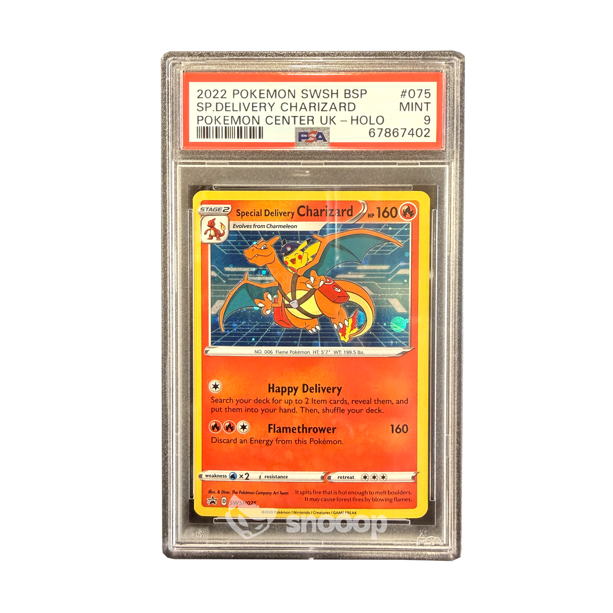 Carte Gradée | Pokémon | PSA | Special Delivery Charizard Pokemon Center UK | PSA 9 | 🇬🇧